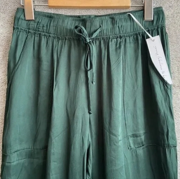 YOUNG FABULOUS & BROKE SATIN JOGGERS PANTS SIZE S NWT - Picture 3 of 7